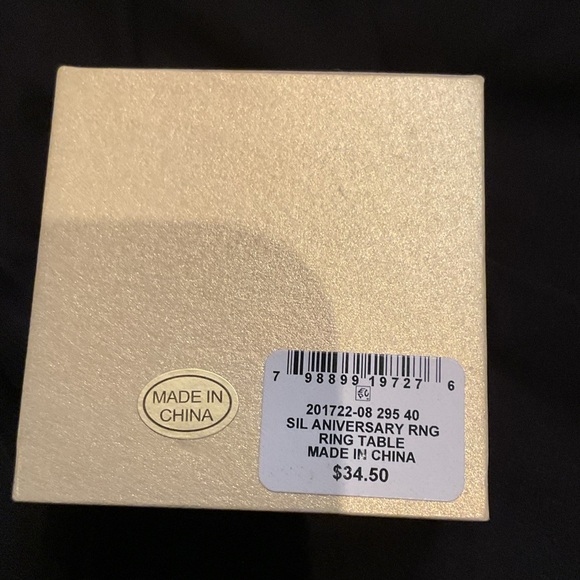 Charter Club Crystal All-Around Ring in Fine Silver Plate Size 8 - Picture 3 of 3